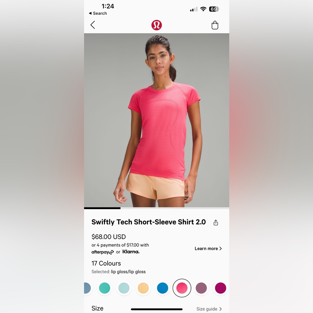 Lululemon Swiftly Tech Short sleeve